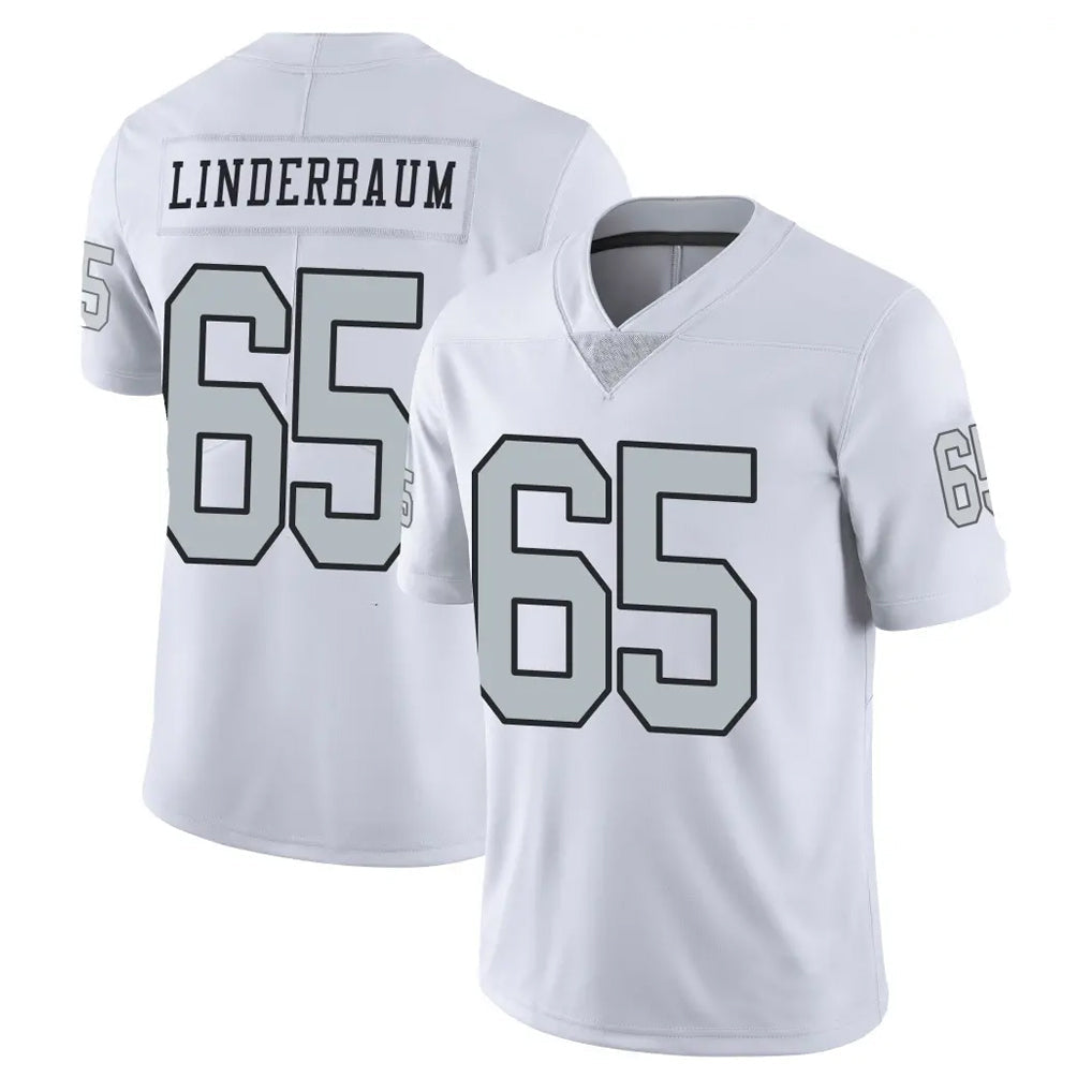 Kdoa LV.Raiders #65 Tyler Linderbaum Player White Limited Color Rush Home Game Stitched Jerseys