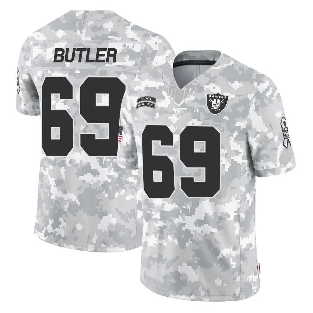 Kdoa LV.Raiders #69 Adam Butler Player Arctic Camo Salute To Service Limited Game Stitched Jerseys