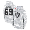 Kdoa LV.Raiders #69 Adam Butler Player Arctic Camo Salute to Service Hoodies Limited Game Stitched Jerseys