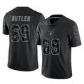 Kdoa LV.Raiders #69 Adam Butler Player Black Reflective Limited Game Stitched Jerseys