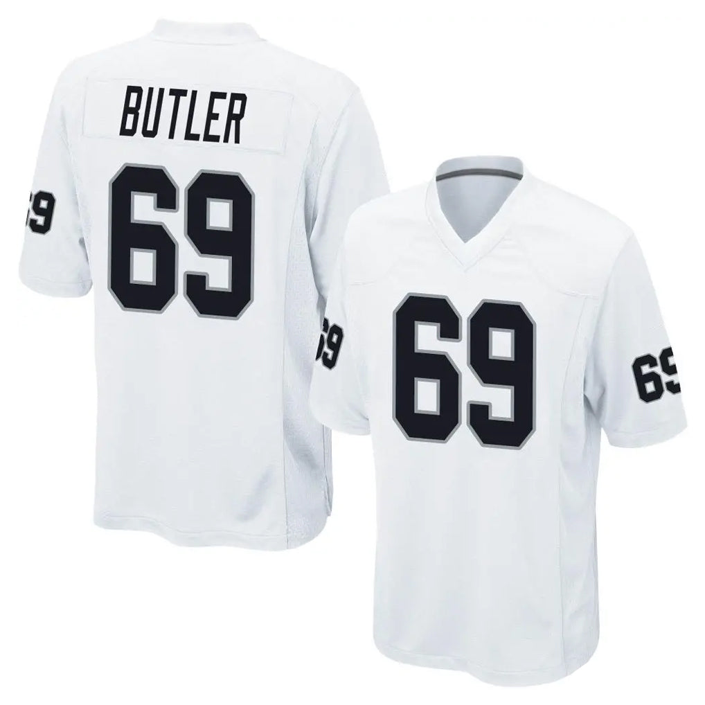 Kdoa LV.Raiders #69 Adam Butler Player White Home Game Stitched Jerseys