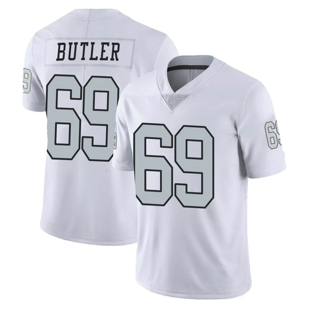 Kdoa LV.Raiders #69 Adam Butler Player White Limited Color Rush Home Game Stitched Jerseys