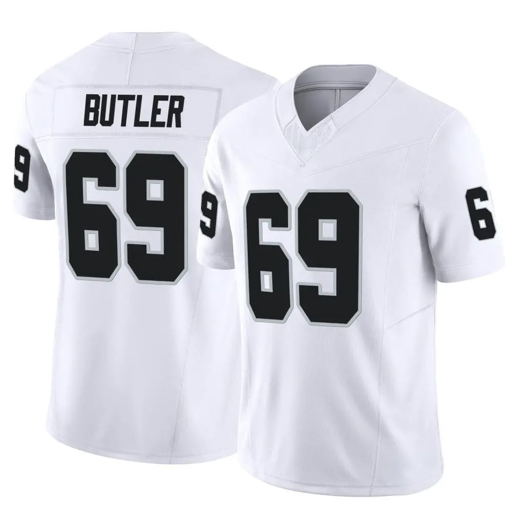 Kdoa LV.Raiders #69 Adam Butler Player White Limited Vapor F.U.S.E. Home Game Stitched Jerseys