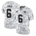 Kdoa LV.Raiders #6 A.J. Cole Player Arctic Camo Salute To Service Limited Game Stitched Jerseys