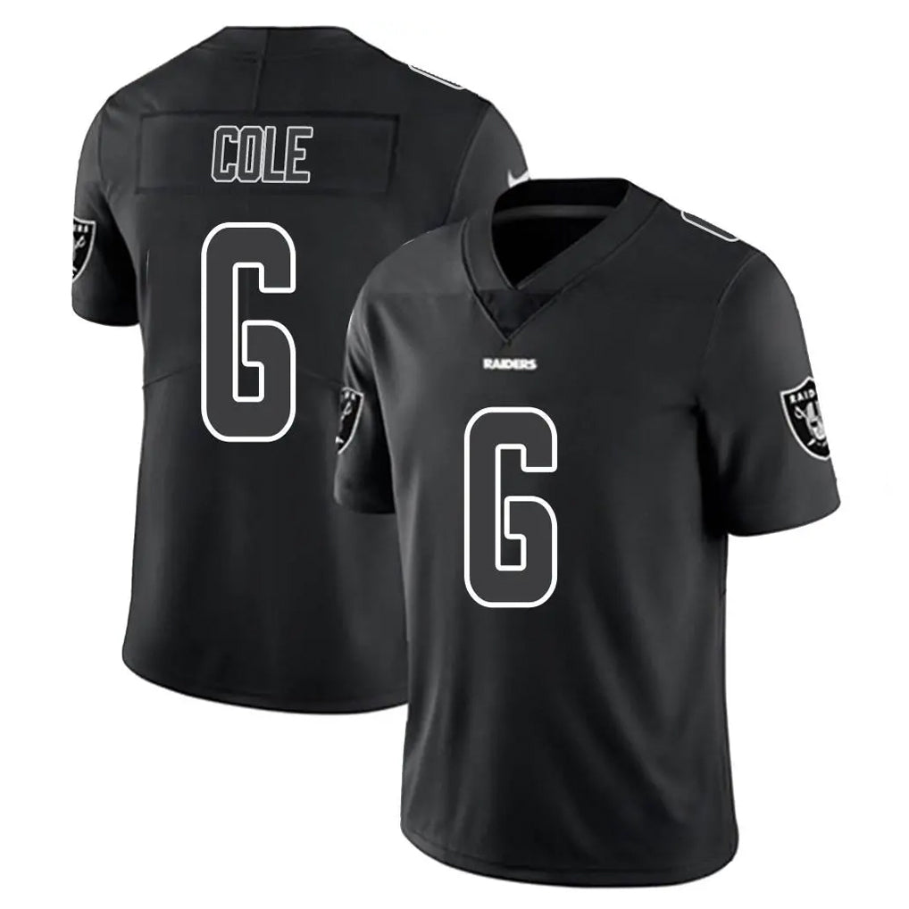 Kdoa LV.Raiders #6 A.J. Cole Player Black Limited Black Impact Home Game Stitched Jerseys