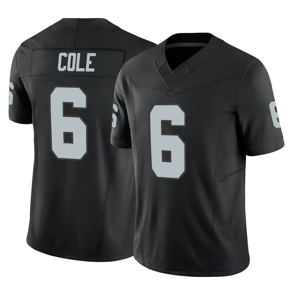 Kdoa LV.Raiders #6 A.J. Cole Player Black Limited Vapor F.U.S.E. Home Game Stitched Jerseys