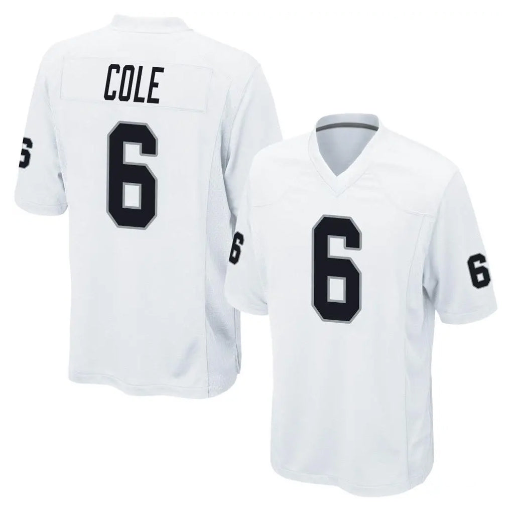 Kdoa LV.Raiders #6 A.J. Cole Player White Home Game Stitched Jerseys