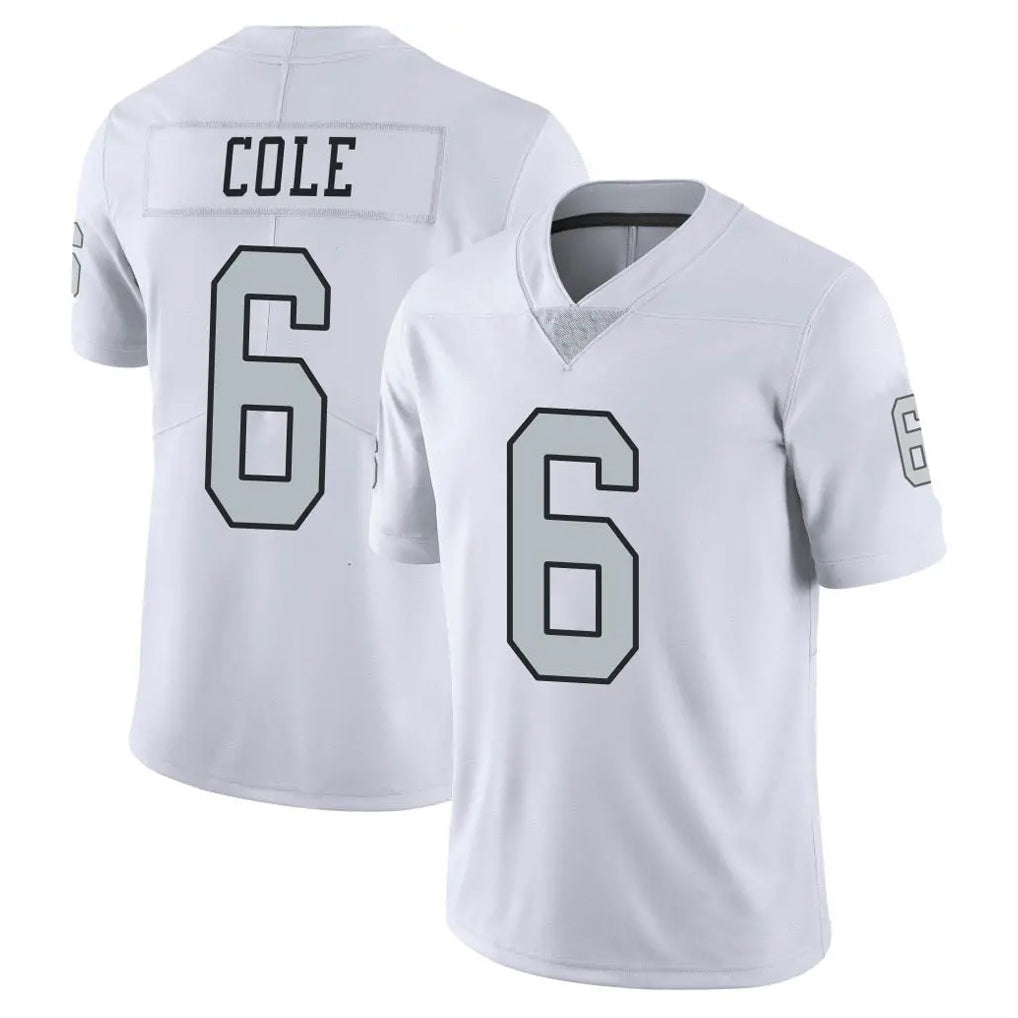 Kdoa LV.Raiders #6 A.J. Cole Player White Limited Color Rush Home Game Stitched Jerseys