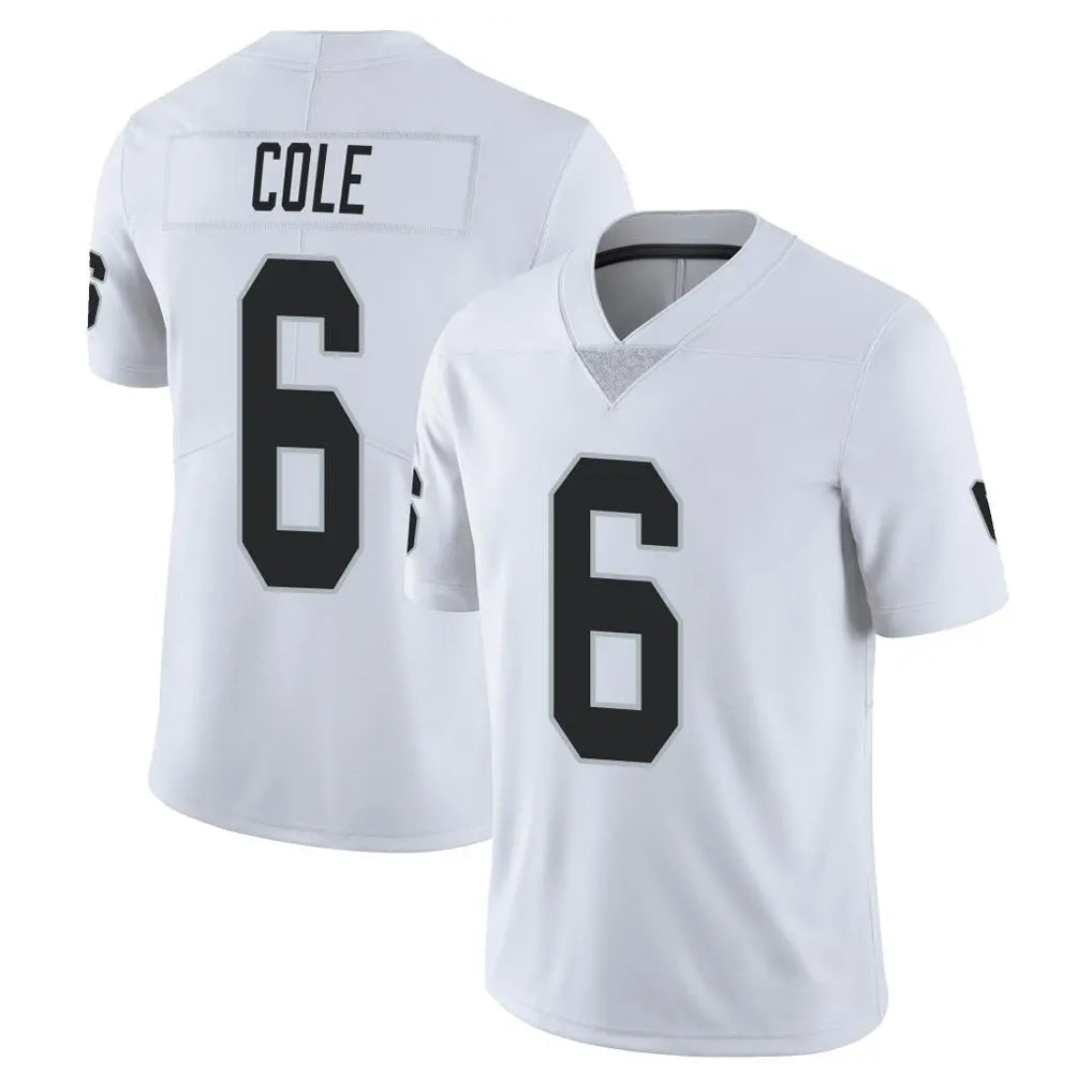 Kdoa LV.Raiders #6 A.J. Cole Player White Limited Vapor Untouchable Home Game Stitched Jerseys
