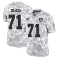 Kdoa LV.Raiders #71 DJ Glaze Player Arctic Camo Salute To Service Limited Game Stitched Jerseys