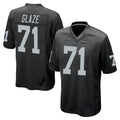 Kdoa LV.Raiders #71 DJ Glaze Player Black Home Game Stitched Jerseys