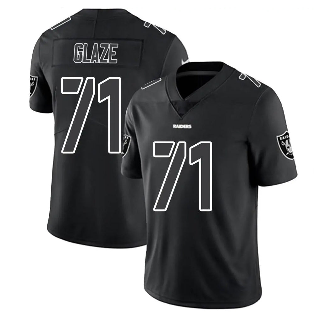 Kdoa LV.Raiders #71 DJ Glaze Player Black Limited Black Impact Home Game Stitched Jerseys