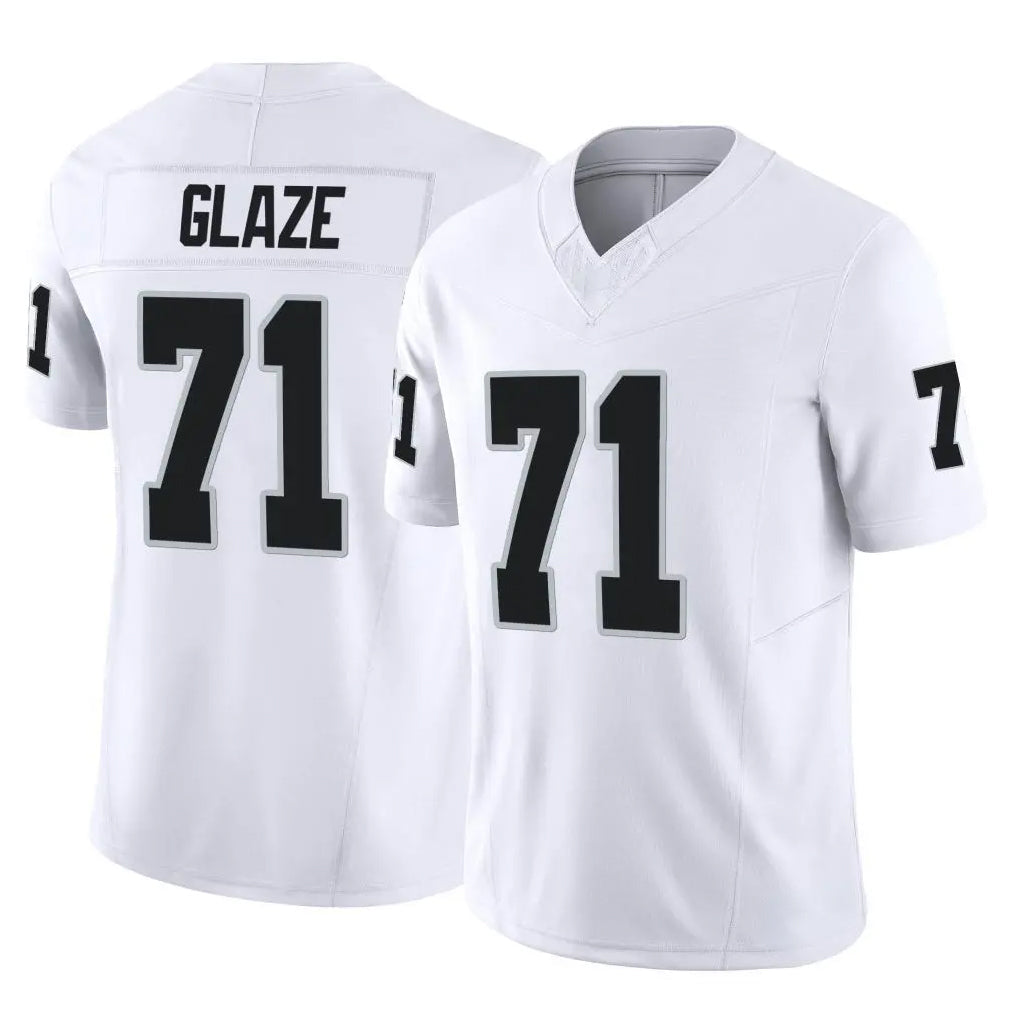 Kdoa LV.Raiders #71 DJ Glaze Player White Limited Vapor F.U.S.E. Home Game Stitched Jerseys