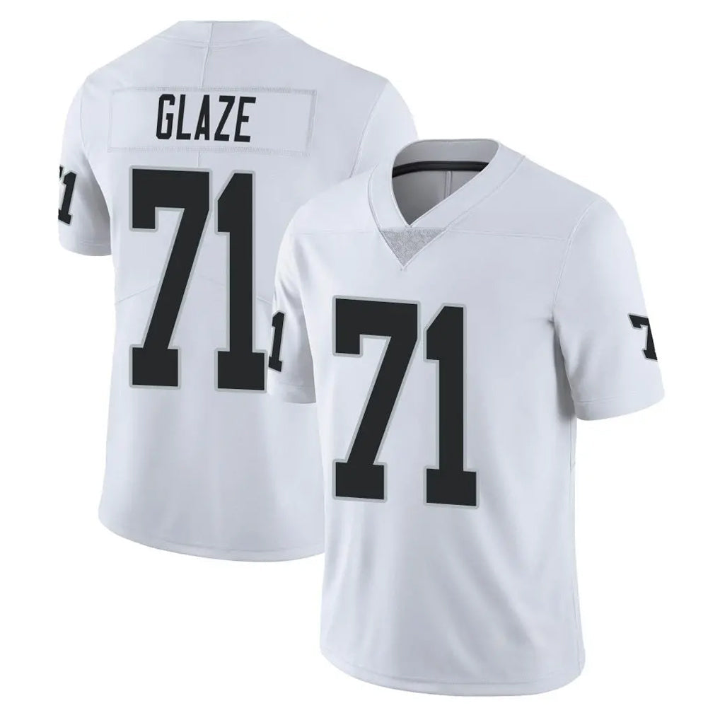 Kdoa LV.Raiders #71 DJ Glaze Player White Limited Vapor Untouchable Home Game Stitched Jerseys