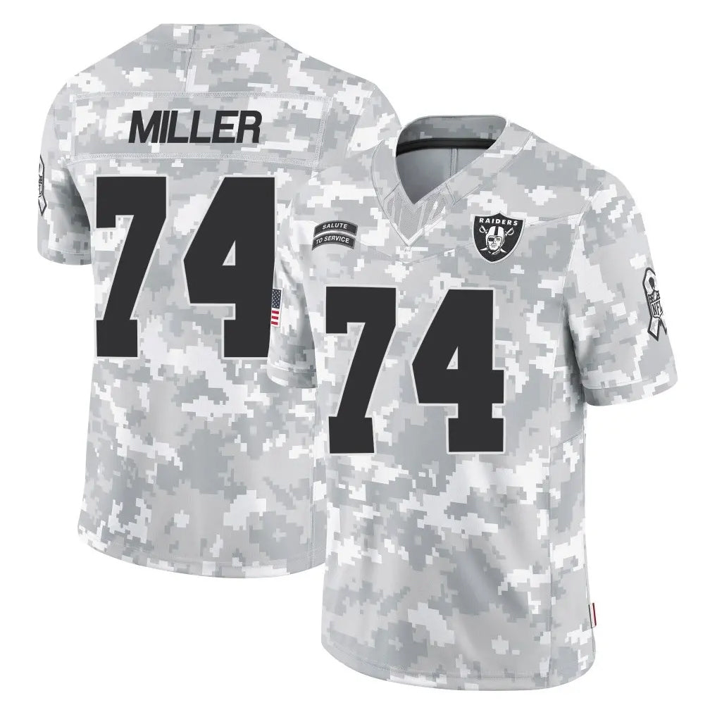 Kdoa LV.Raiders #74 Kolton Miller Player Arctic Camo Salute To Service Limited Game Stitched Jerseys