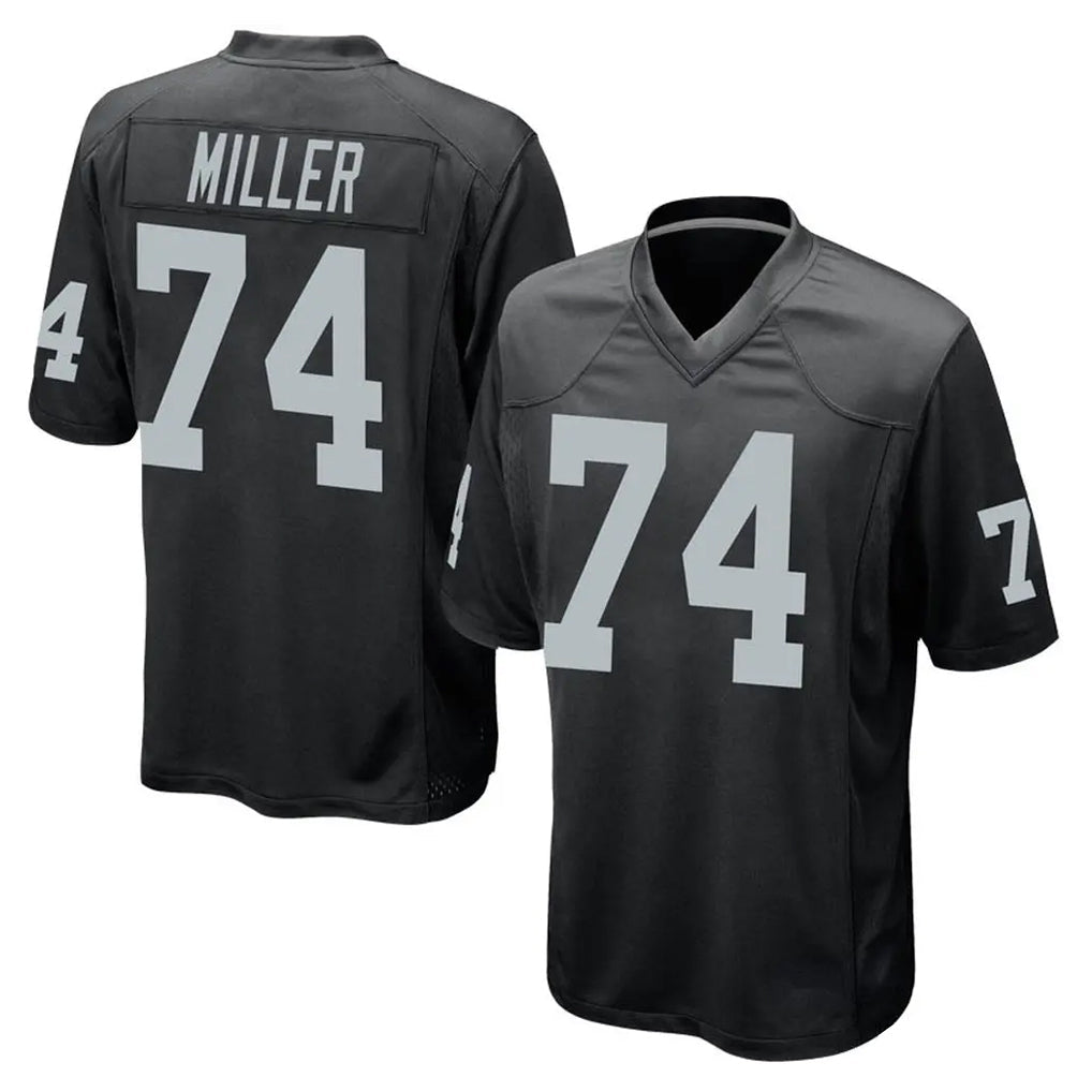 Kdoa LV.Raiders #74 Kolton Miller Player Black Home Game Stitched Jerseys