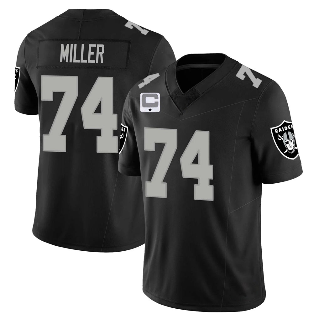 Kdoa LV.Raiders #74 Kolton Miller Player Black Vapor Limited Home Game Stitched Jerseys