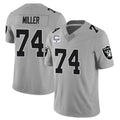 Kdoa LV.Raiders #74 Kolton Miller Player Gray Vapor Limited Home Game Stitched Jerseys