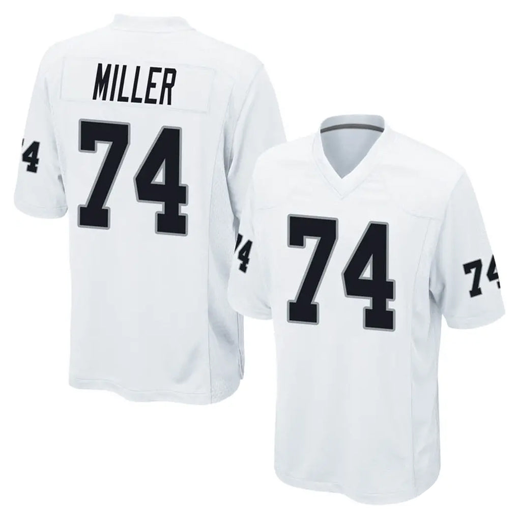 Kdoa LV.Raiders #74 Kolton Miller Player White Home Game Stitched Jerseys