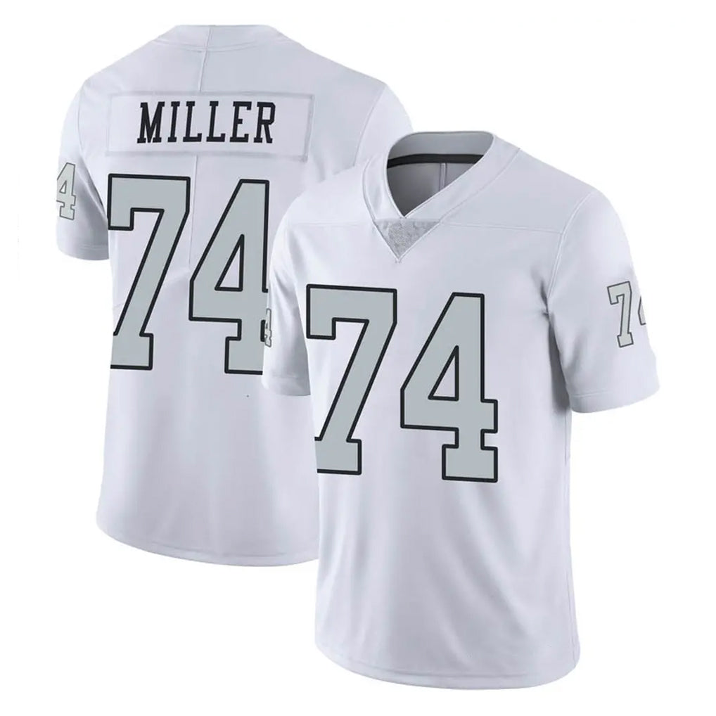Kdoa LV.Raiders #74 Kolton Miller Player White Limited Color Rush Home Game Stitched Jerseys