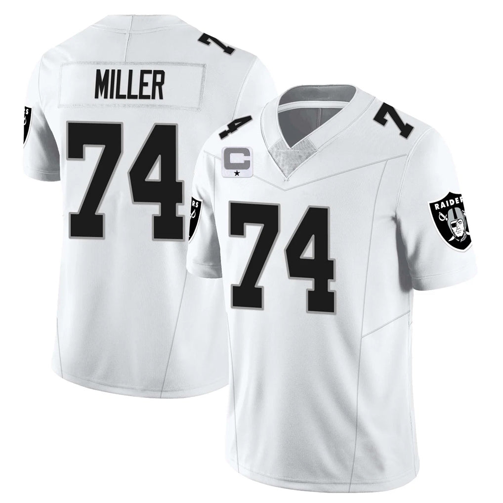 Kdoa LV.Raiders #74 Kolton Miller Player White Vapor Limited Elite Home Game Stitched Jerseys