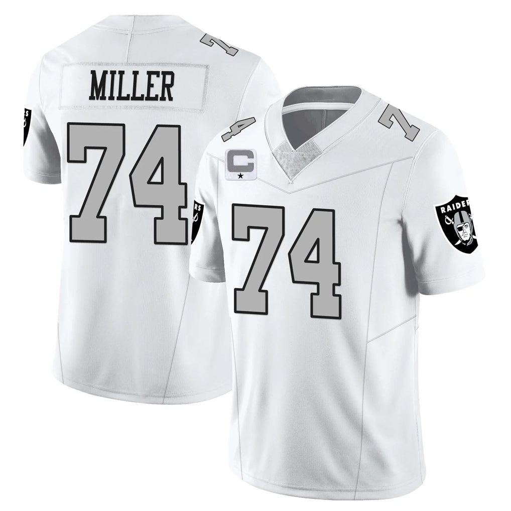 Kdoa LV.Raiders #74 Kolton Miller Player White Vapor Limited Home Game Stitched Jerseys