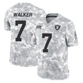 Kdoa LV.Raiders #7 Quay Walker Player Arctic Camo Salute To Service Limited Game Stitched Jerseys