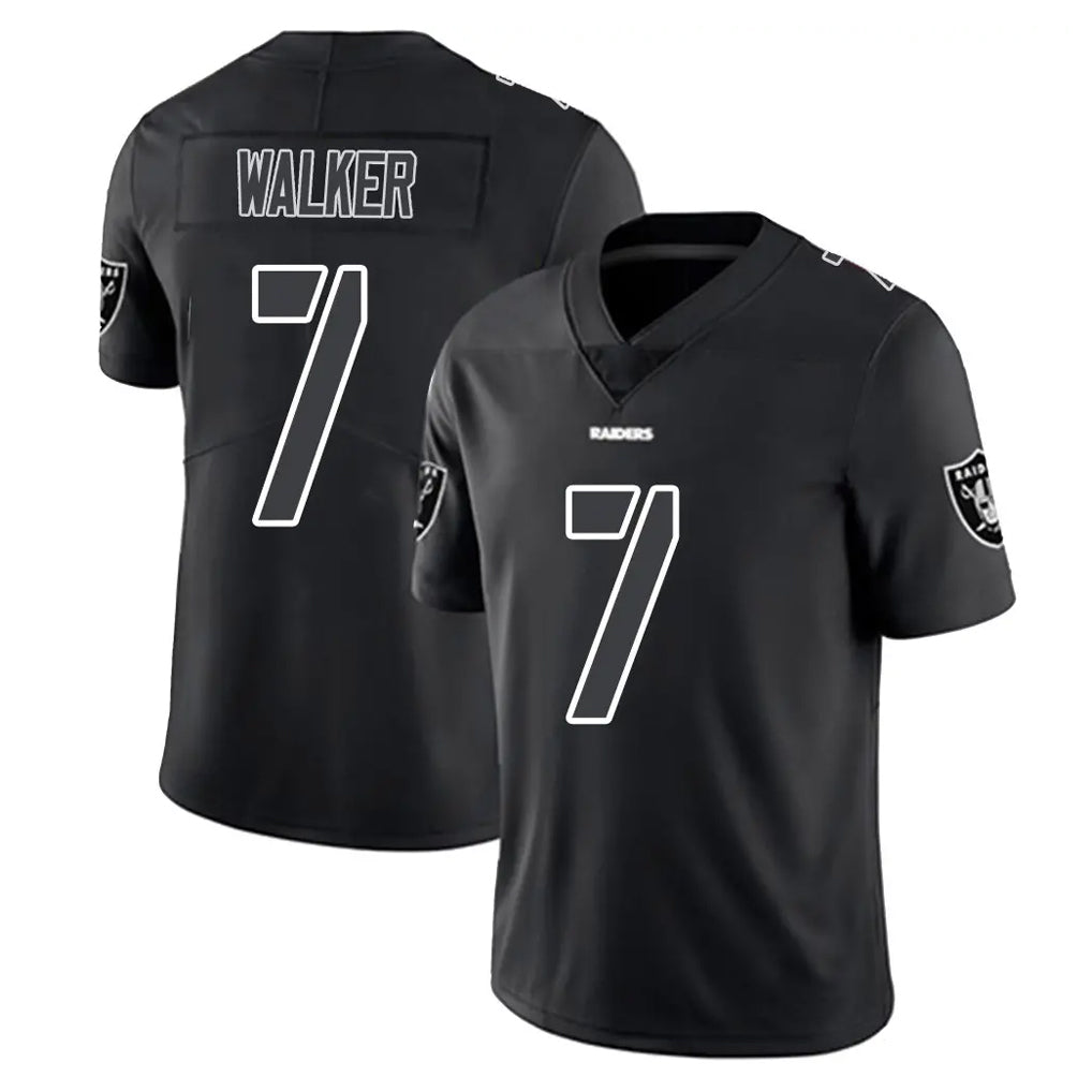 Kdoa LV.Raiders #7 Quay Walker Player Black Limited Black Impact Home Game Stitched Jerseys