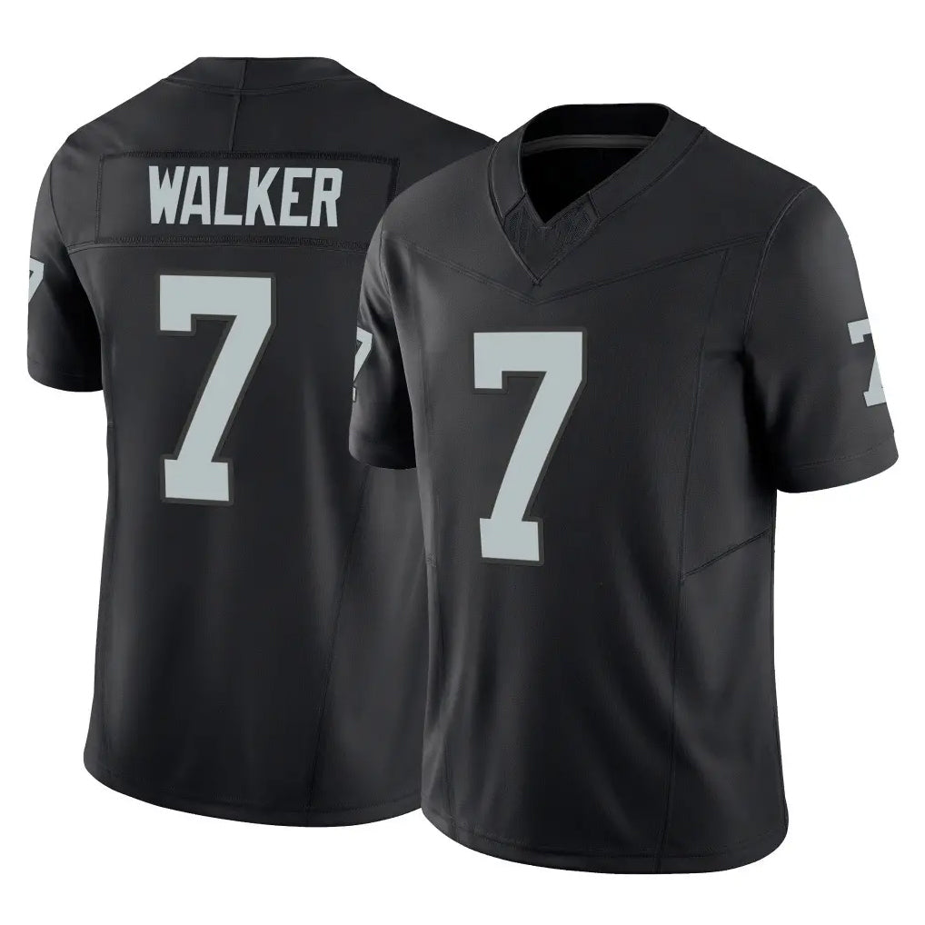 Kdoa LV.Raiders #7 Quay Walker Player Black Limited Vapor F.U.S.E. Home Game Stitched Jerseys