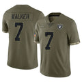 Kdoa LV.Raiders #7 Quay Walker Player Olive Salute To Service Limited Stitched Jerseys