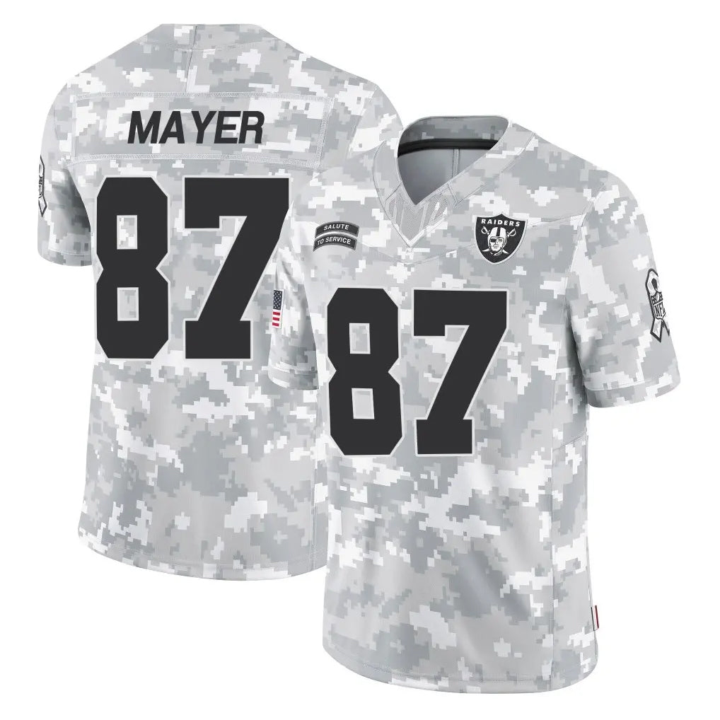 Kdoa LV.Raiders #87 Michael Mayer Player Arctic Camo Salute To Service Limited Game Stitched Jerseys
