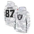Kdoa LV.Raiders #87 Michael Mayer Player Arctic Camo Salute to Service Hoodies Limited Game Stitched Jerseys