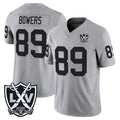 Kdoa LV.Raiders #89 Brock Bowers Player Gray 2026 Vapor Limited Home Game Stitched Jerseys