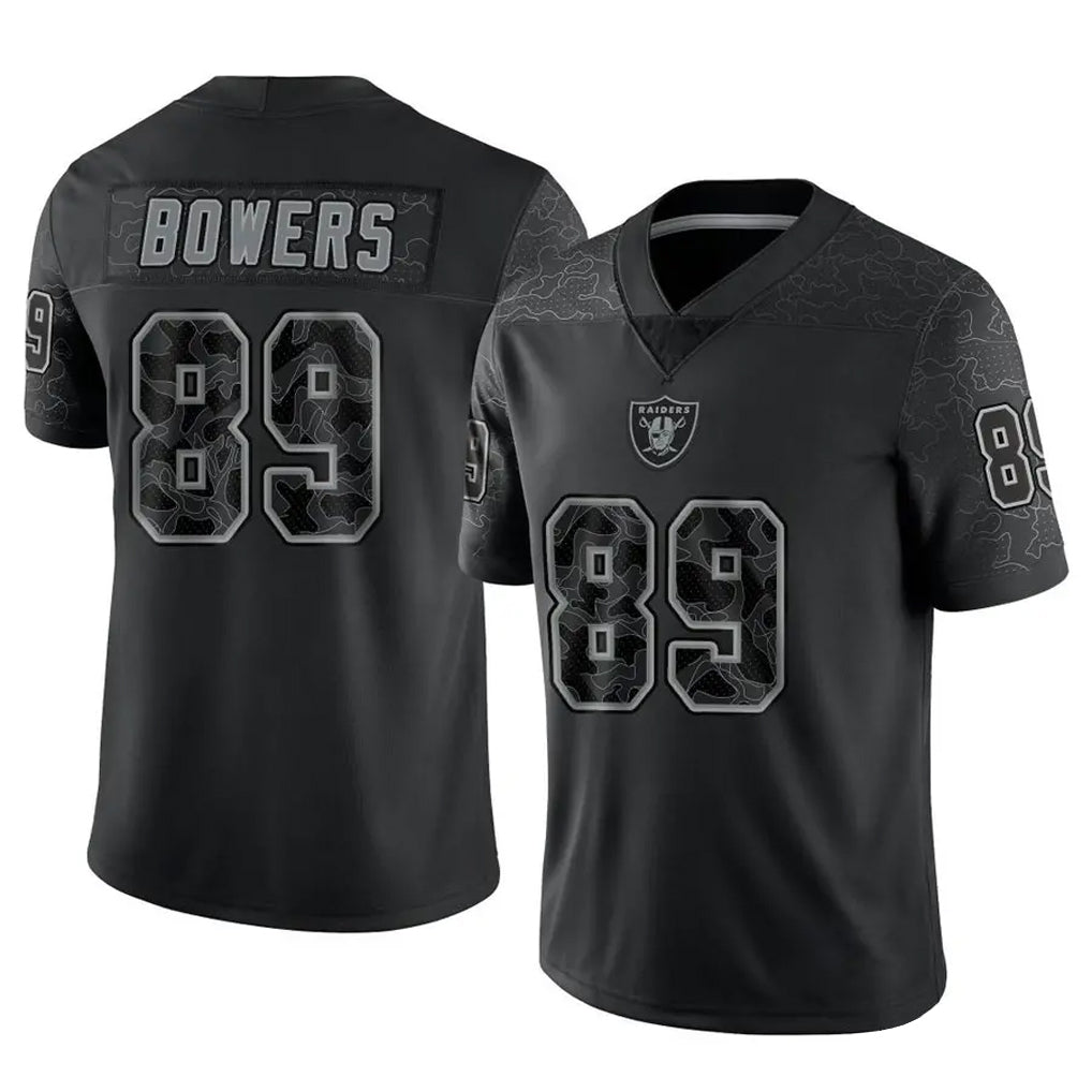 Kdoa LV.Raiders #89 Brock Bowers Player RFLCTV Limited Black Stitched Jerseys