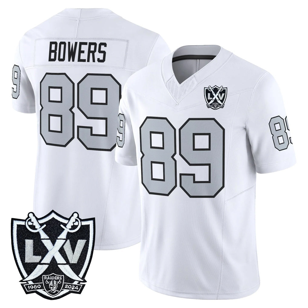 Kdoa LV.Raiders #89 Brock Bowers Player White 2026 Vapor Limited Home Game Stitched Jerseys