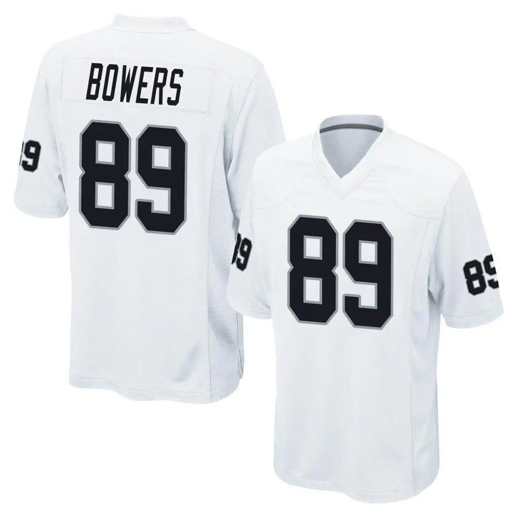 Kdoa LV.Raiders #89 Brock Bowers Player White Home Game Stitched Jerseys