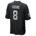 Kdoa LV.Raiders #8 Kirk Cousins Black Team Game Stitched Jerseys