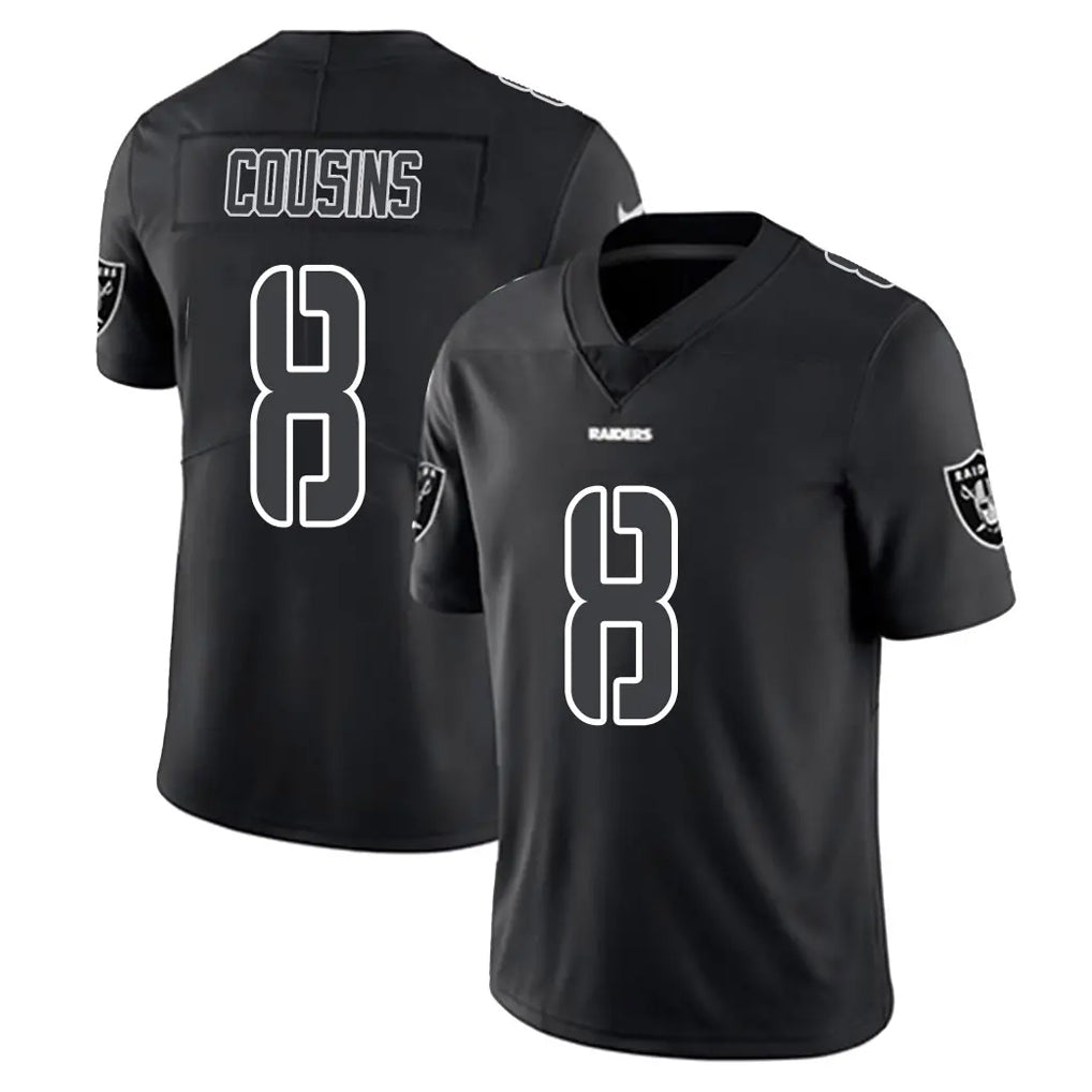 Kdoa LV.Raiders #8 Kirk Cousins Player Black Limited Black Impact Home Game Stitched Jerseys