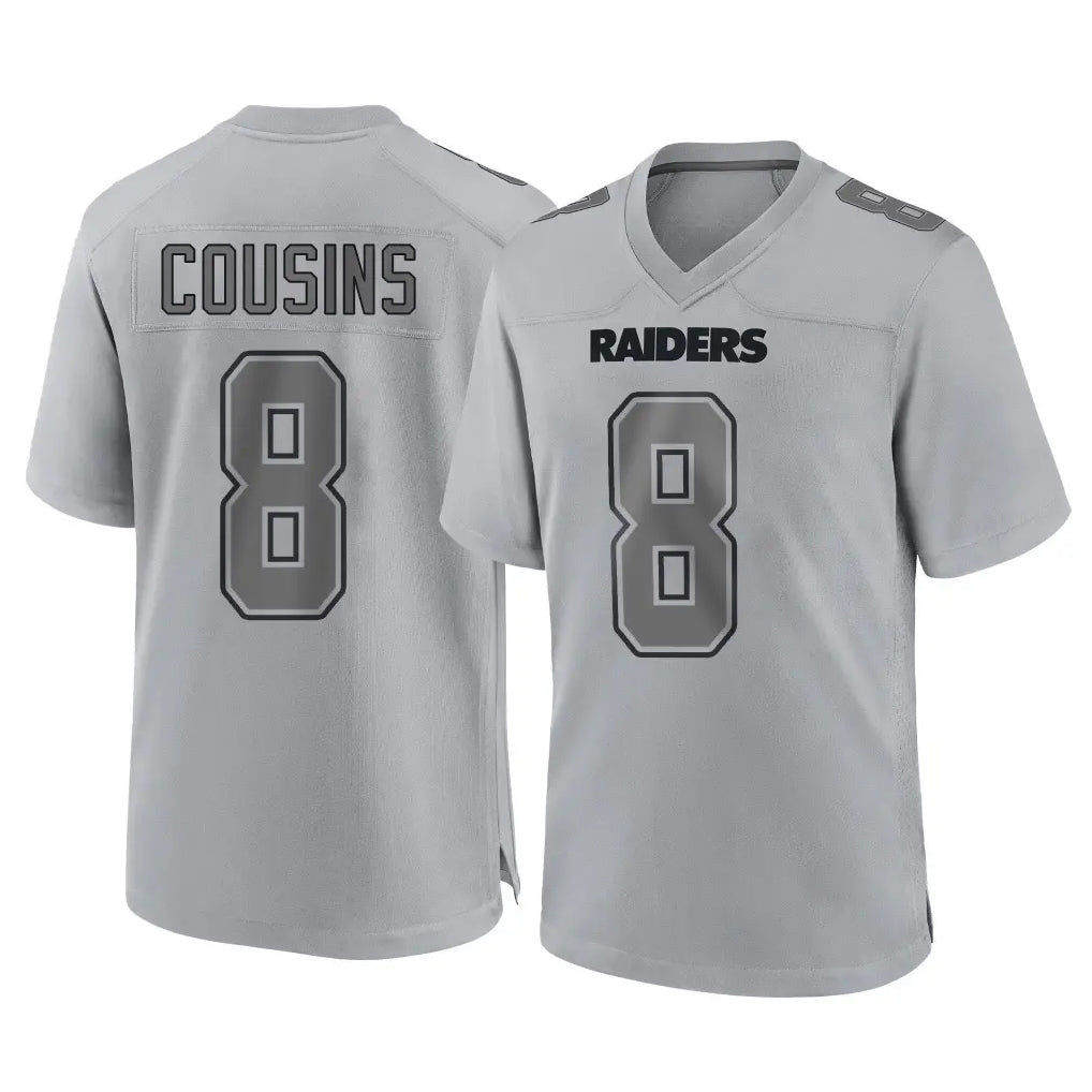 Kdoa LV.Raiders #8 Kirk Cousins Player Gray Atmosphere Fashion Limited Game Stitched Jerseys