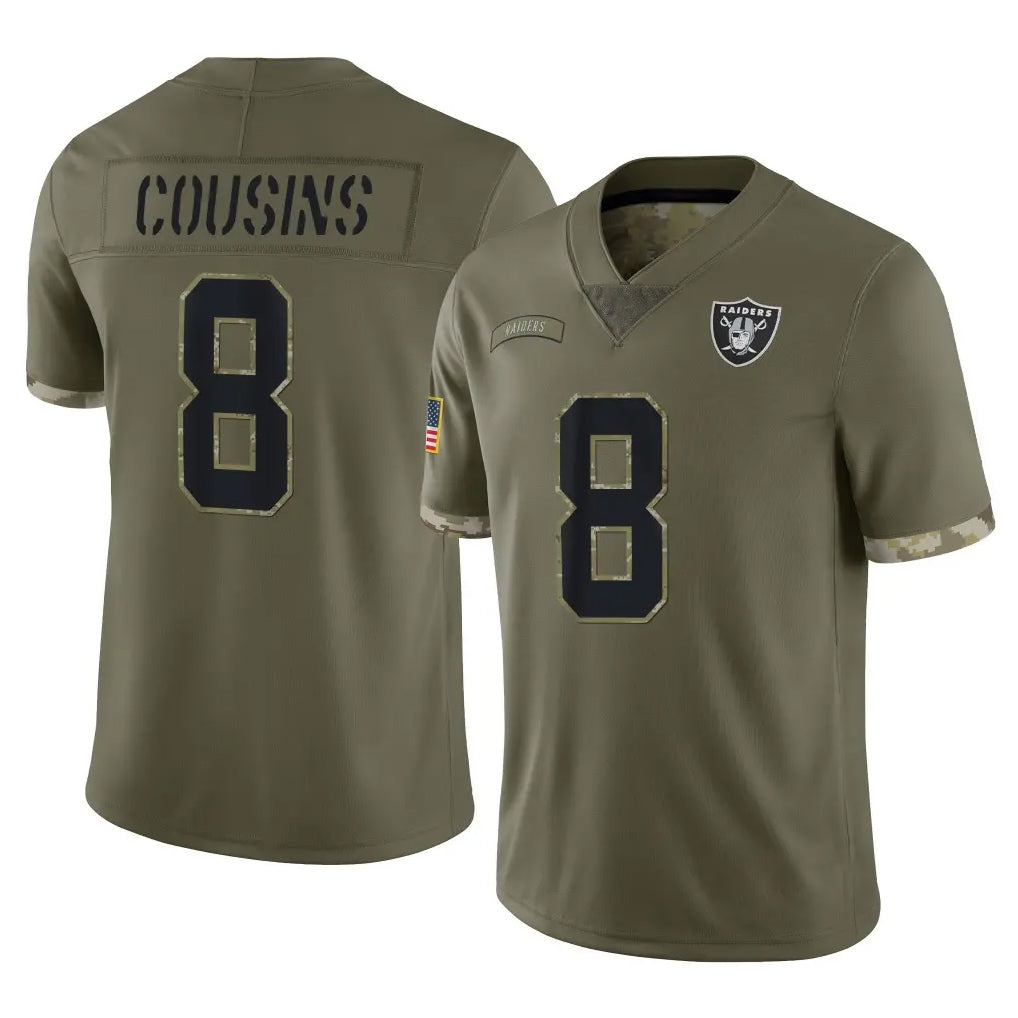 Kdoa LV.Raiders #8 Kirk Cousins Player Olive Salute To Service Limited Stitched Jerseys