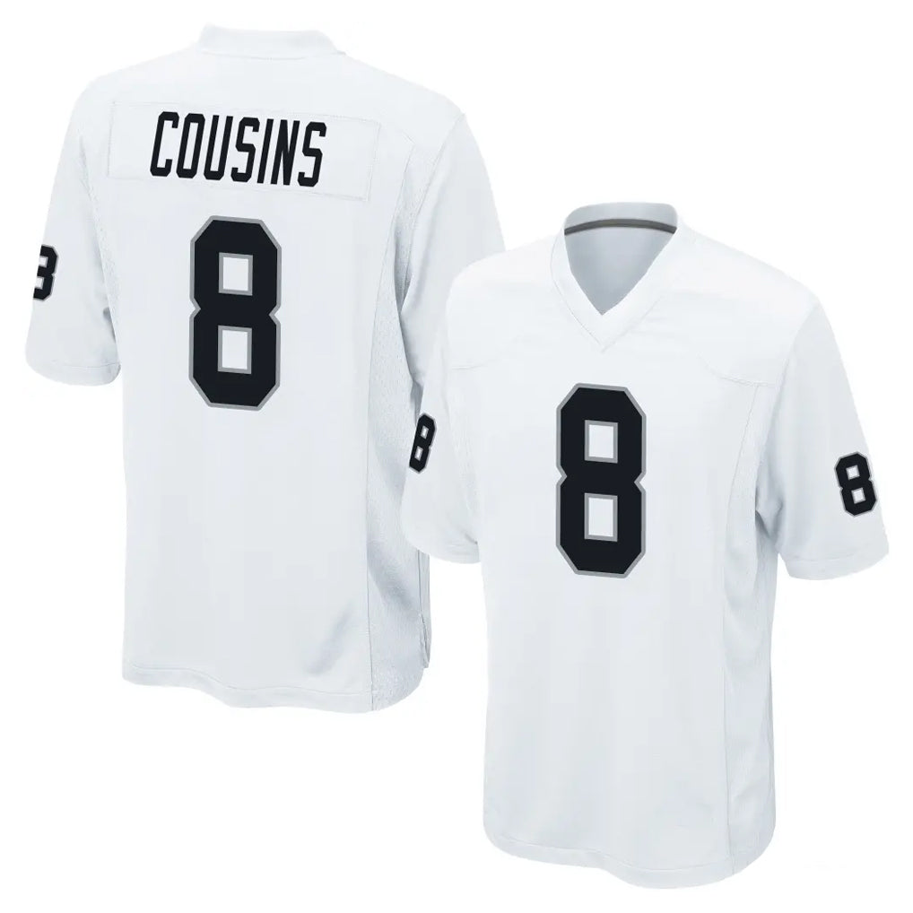 Kdoa LV.Raiders #8 Kirk Cousins Player White Home Game Stitched Jerseys