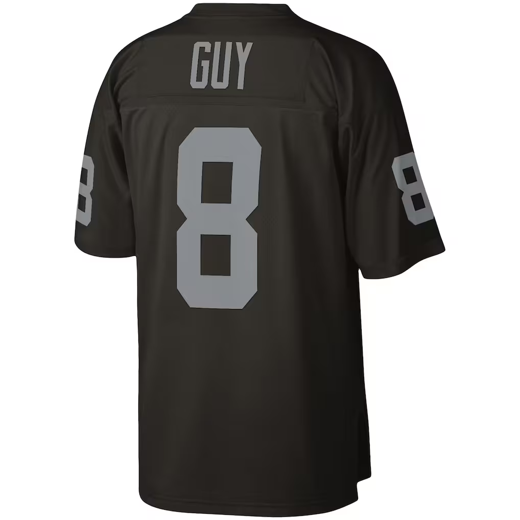 Kdoa LV.Raiders #8 Ray Guy Mitchell & Ness Black Legacy Replica Jersey