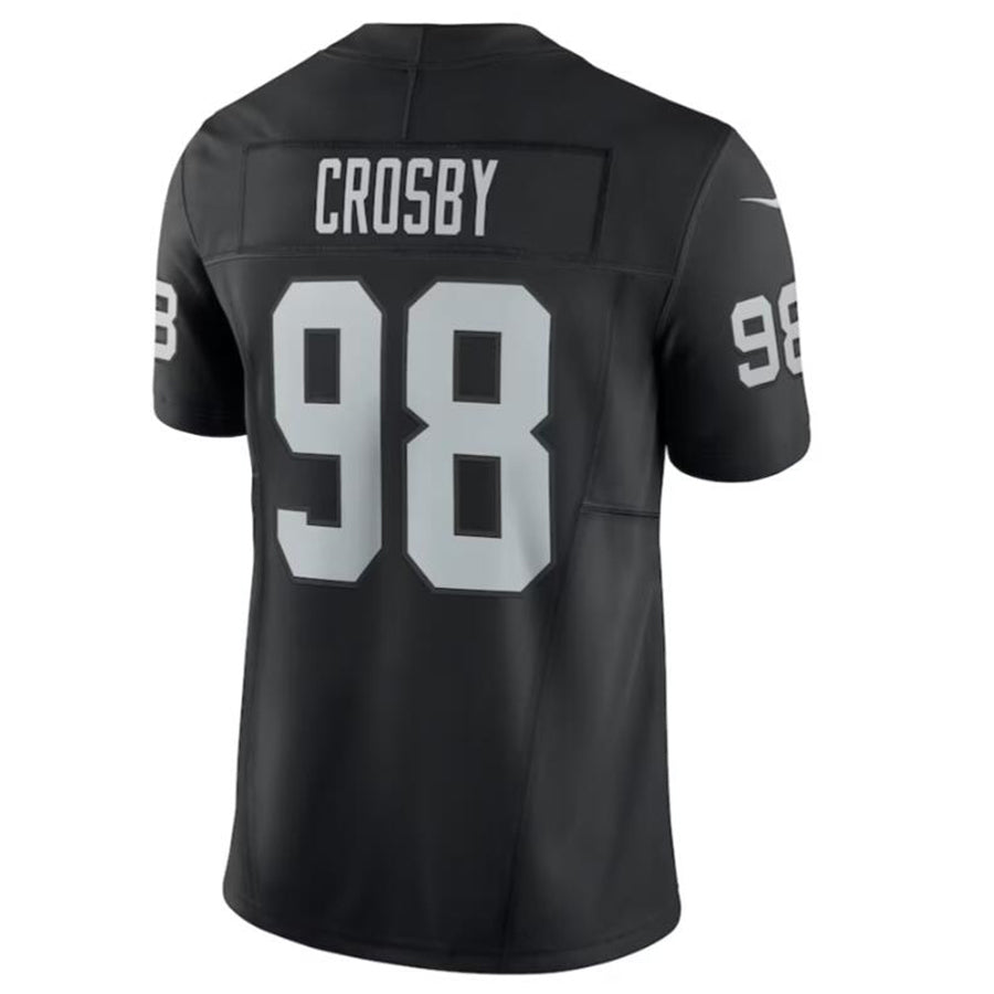 Kdoa LV.Raiders #98 Maxx Crosby Black Vapor F.U.S.E. Limited Jersey American Stitched Jerseys