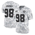 Kdoa LV.Raiders #98 Maxx Crosby Player Arctic Camo Salute To Service Limited Game Stitched Jerseys