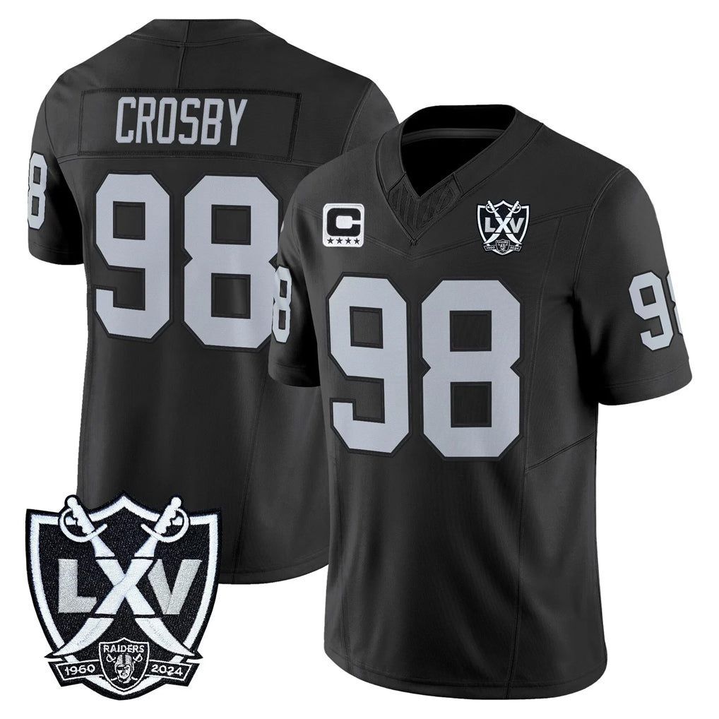 Kdoa LV.Raiders #98 Maxx Crosby Player Black 2026 Vapor Limited Home Game Stitched Jerseys