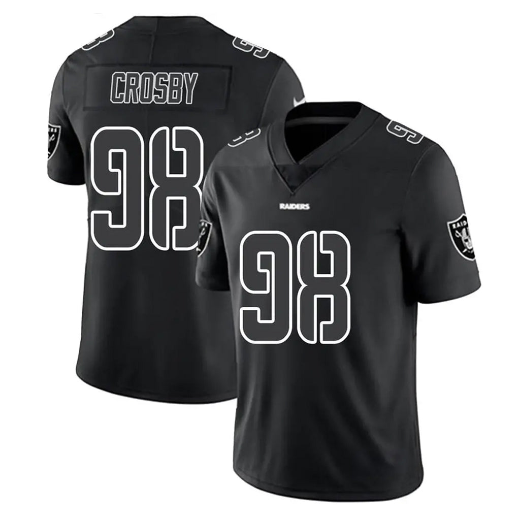 Kdoa LV.Raiders #98 Maxx Crosby Player Black Limited Black Impact Home Game Stitched Jerseys