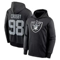 Kdoa LV.Raiders #98 Maxx Crosby Player Black Salute to Service Hoodies Stitched Jerseys