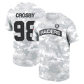 Kdoa LV.Raiders #98 Maxx Crosby Player Black Salute to Service T-Shirts Stitched Jerseys