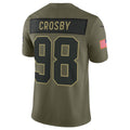 Kdoa LV.Raiders #98 Maxx Crosby Player Salute To Service Limited Olive Stitched Jerseys