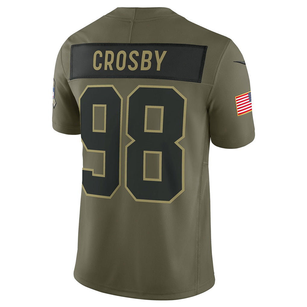 Kdoa LV.Raiders #98 Maxx Crosby Player Salute To Service Limited Olive Stitched Jerseys